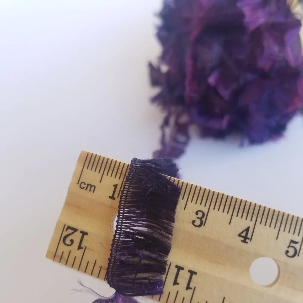 2 Skeins BERNAT Boa Color PARROT 3.5 oz each #5 Bulky Fashion Yarn Purple Pink